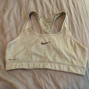 Grey nike sports bra